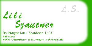 lili szautner business card